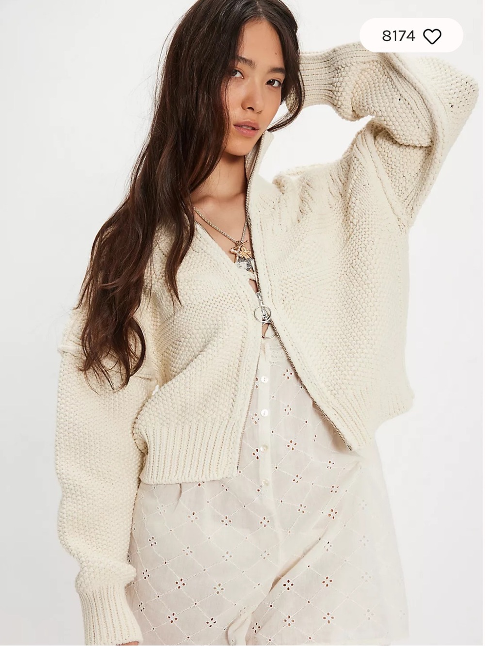 Free people lil lad chunky knit cardigan NWT
